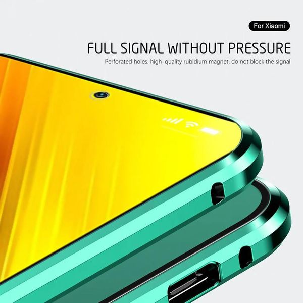 

360 magnetic cover for xiaomi poco x3 nfc case xiomi pocophone x 3 poko poxo 3x pocox3 double sided temper jllavx