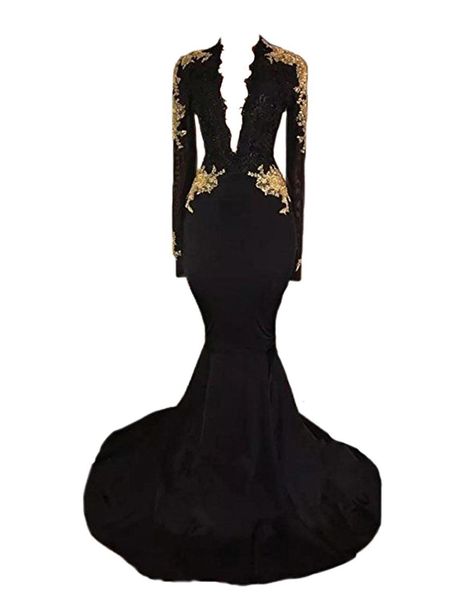 

2021 new deep v-neck mermaid prom gown sleeve formal lace party applications dress at night 9j4k, White;pink