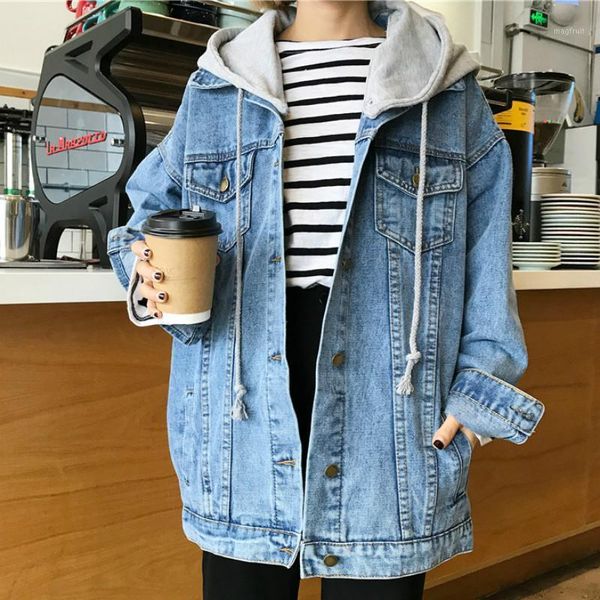 

spring and autumn 2020 new removable cowboy girls'coat with loose hundred hats1, Black;brown