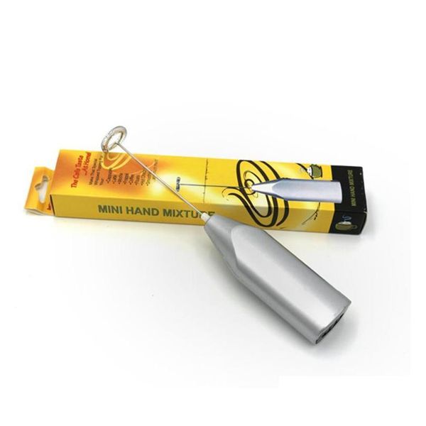 

handheld stainless steel coffee milk frother foamer drink electric whisk mixer battery operated kitchen egg beate jlltpe lottery2010