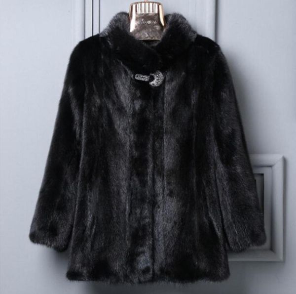 

s/9xl women's short section imitation outwears black white winter autumn warm oversized fake fur jackets casual coats j3234