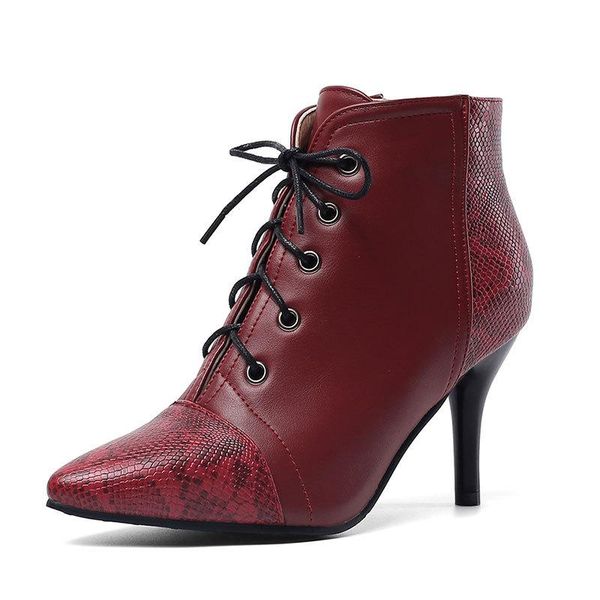 

big size shoes woman white mid-calf boots winter footwear snake print luxury designer round toe large size low 2021 rubber, Black