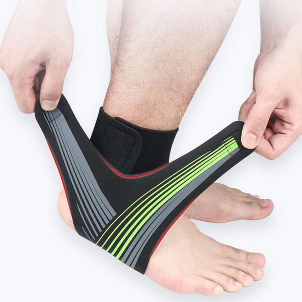 

ankle support compression brace foot strap elastic bandage wrap anti-sprain 2021 single sports, Blue;black