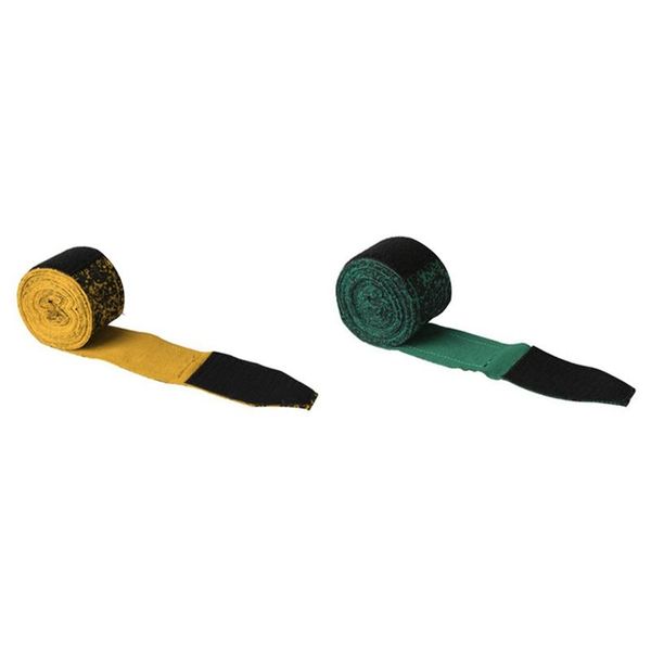 

wrist support kangrui 4pcs boxing bandage straps sports sanda taekwondo hand gloves wraps muay thai 5m yellow & green, Black;red