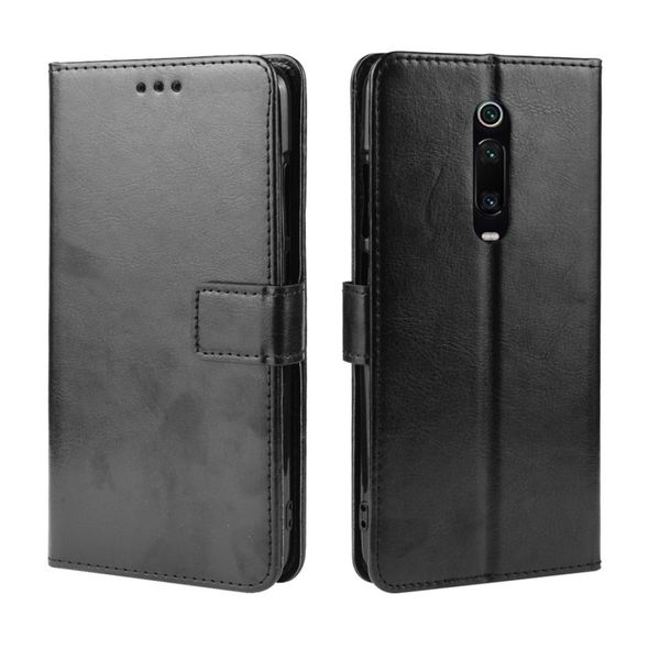 

retro crazy horse texture horizontal flip leather case for xiaomi redmi k20 k20 pro with holder card slots p frame
