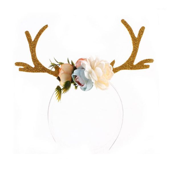 

christmas decorations antlers ear headband hair hoop party kids children band gifts1