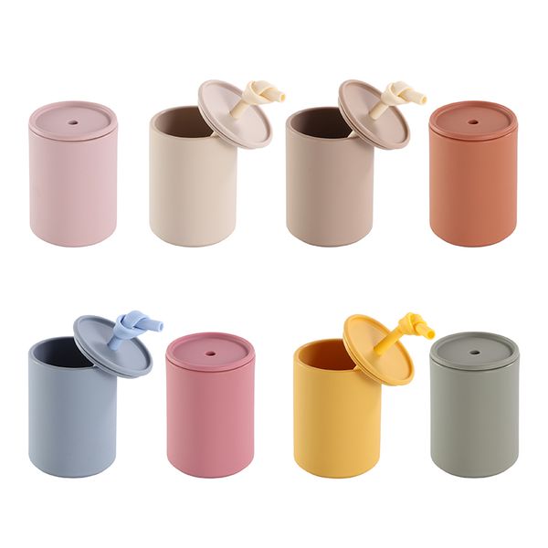 

silicone mini cup with lid for toddlers food grade silicone sippy cups infant baby drinking training feeding cup