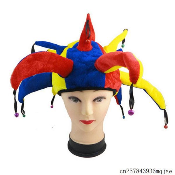 

50pcs clown hat halloween masquerade decoration cosplay hats clown colorful child with small bell carnival