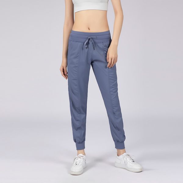 

women yoga studio pants ladies quickly dry drawstring running sports trousers loose dance jogger girls gym fiess106