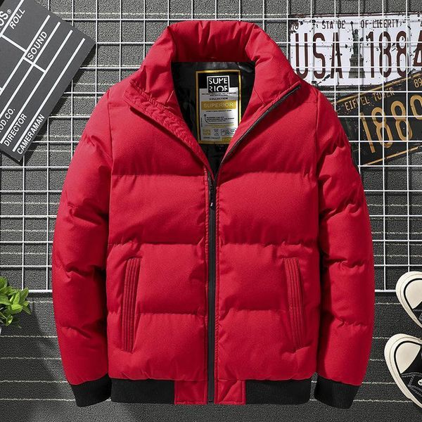 

men jacket winter 2020 new fashion male casual hooded outwears coat warm fur parka overcoat men's solid thick zipper jackets1, Black