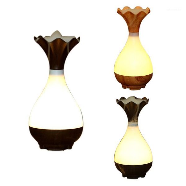 

electric humidifier essential wood grain air humidifier mini usb led1
