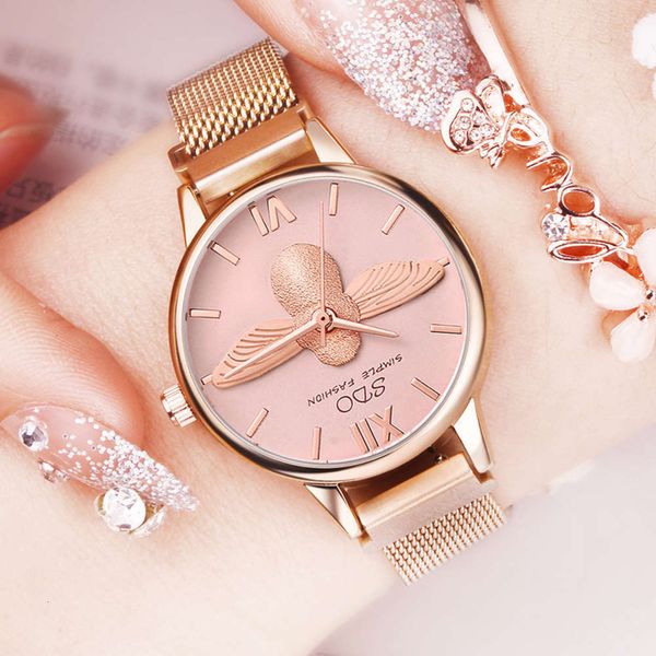 

watch, lovers creative bees, mesh, iron magnet tiktok, red new technology business watchq5do, Slivery;brown