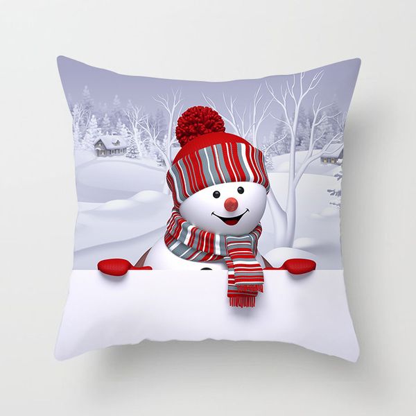 

snowman designs santa tree claus christmas elk case colorful pillow cover home sofa car decor 45*45cm pillowcase gwe2928