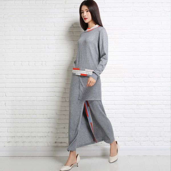 

2020 autumn korean fashion male shirt women dressed in slot outfit two-piece sweater authentic cashmere frequency, White;black