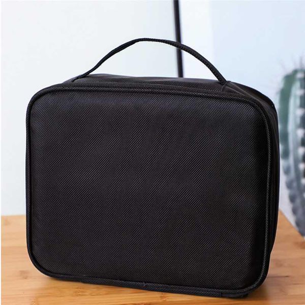

black makeup bag women large capacity cosmetic bag travel portable toilet organizer for cosmetics women make up1