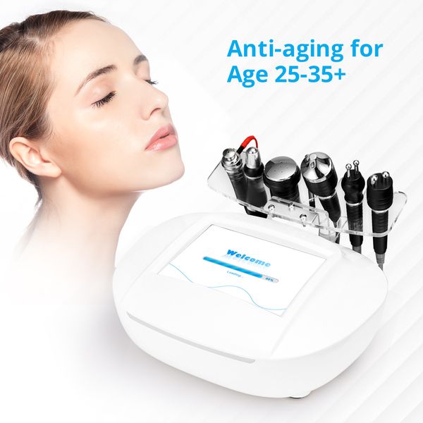 7 em 1 Rádio Handheld elétrica RF rugas da pele Frequência de remoção de aperto Ion Infusion Professional Facial Care Equipment l