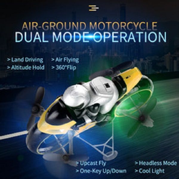 

kid toys remote control plane toy dual mode operation toy remote control land and air motorcycle gift of the child 2020 selling