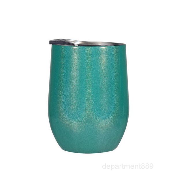 

wine tumbler lids water botter stainless steel rainbow egg shaped double layer vacuum mug 9 colors 12oz fast sea shipping owe2375