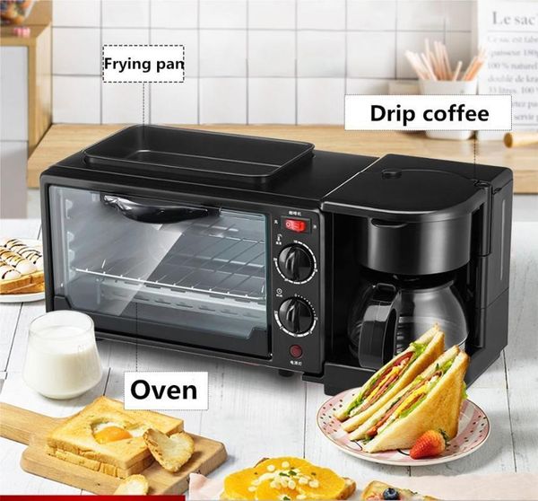 

electric skillets multifunctional three in one breakfast machine household oven toaster frying pan mini oven1