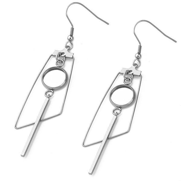 

6pcs stainless steel earring hooks fit 6mm 8mm 10mm 12mm cabochon earring base settings blank earrings bezel trays diy findings h bbywpk, Black