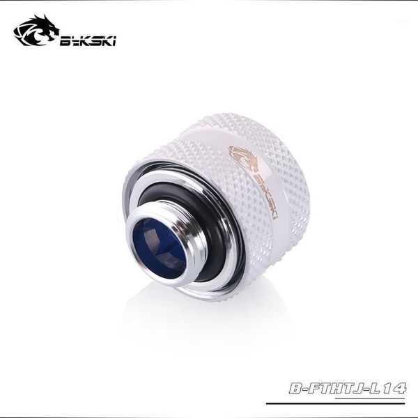 

4pcs/lot bykski anti falling od14mm hard petg pmma tube hand compression fittings white,black ,gold,red,silver b-fthtj-l141