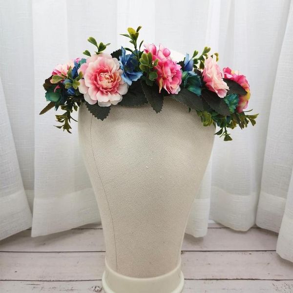 

girl's flower crown festival headband women wedding hair accessories floral garland wedding floral headwear shooti qylxnr