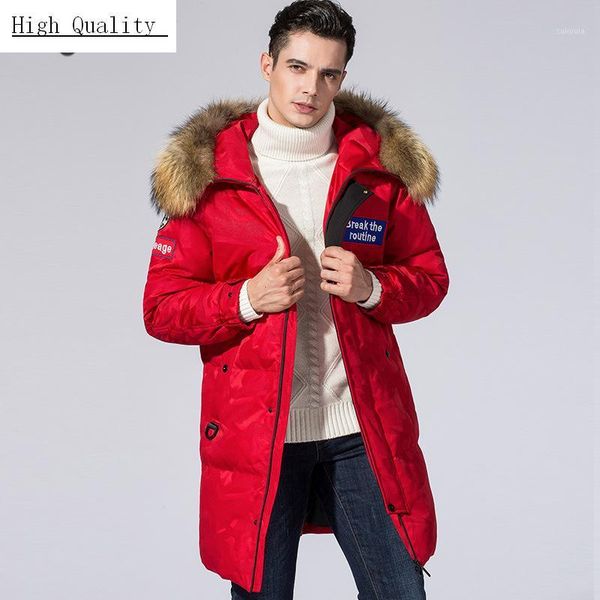 

women's down jacket raccoon fur hood winter coat men clothes 2020 korean warm long down jacket fashion outwear hiver 96831, Black