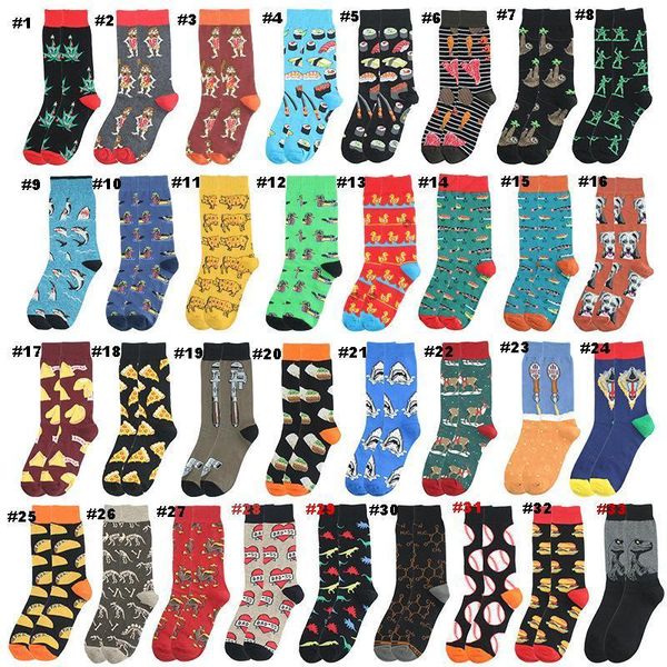 

new design casual harajuku style sock funny cartoon flamingo penguin duck pattern animal happy socks men dhc2905