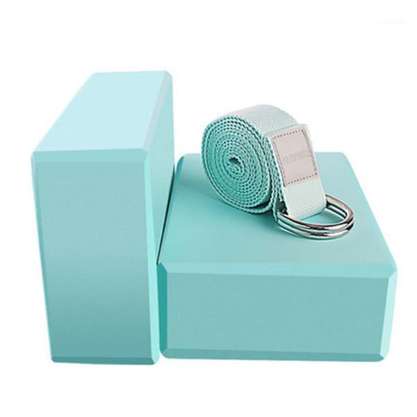 

resistance bands relax pilates fitness gym d ring office home cotton blend with brick block workout yoga strap set training high density1