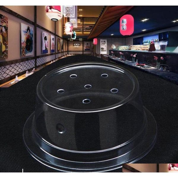 

plastic lid for sushi dish buffet conveyor belt sushi reusable transparent cake dish cover restau jllhae powerstore2012