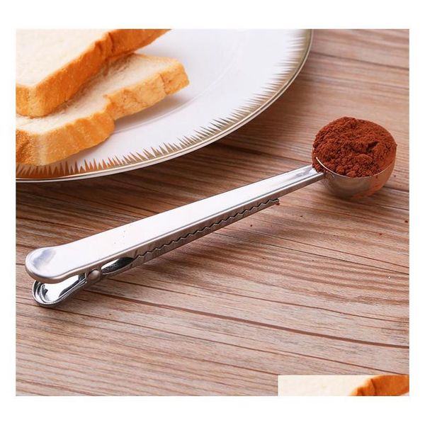 

stainless steel scoop coffee measure measure spoon bake spoon with clip your own lase jllpat bdedome