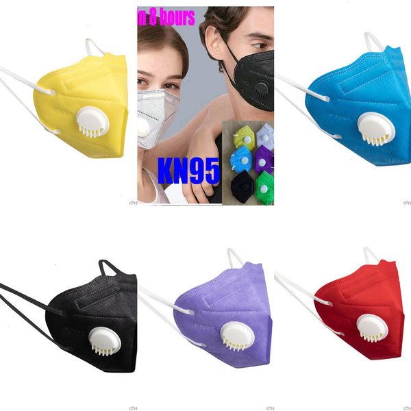 

uxivc24 hours shipfashion 10 colors mask with valve reusable 6layer protective designer face covering black mascherina wholesale 8