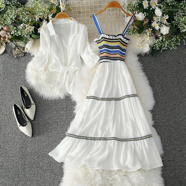 

casual dresses 2021 spring summer autumn women fashion 2pieces set suit woman female pq21, Black;gray
