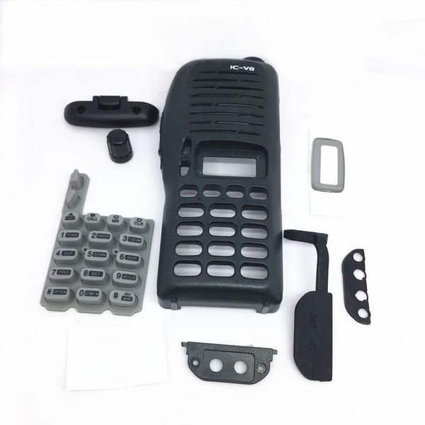 

walkie talkie for icom v8 green shell knob + lens button1