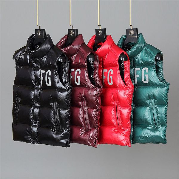 

fear of god essentials fog perfect quality clothing new arrival men's outerwear coat winter vests jacket m-3xl #2076, Black;white