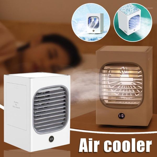 

40# air conditioner mini refrigeration spray fan home portable cooling air cooler deskquiet office water-cooled usb charage1