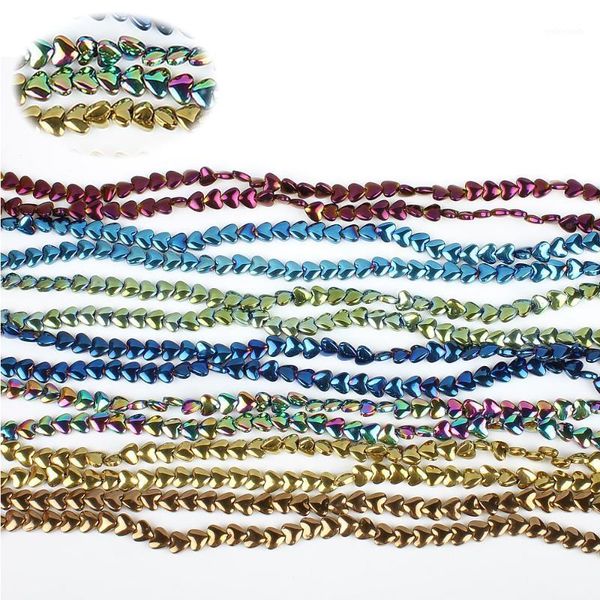 

other natural stone 6~8mm hematite colorful plating love heart-shape loose bead jewelry make diy necklace bracelet earring accessories1