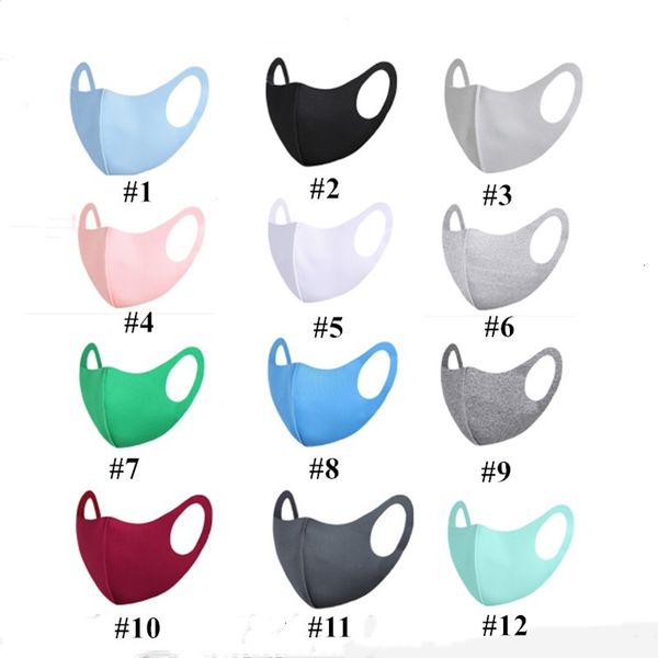 

color fashion masks anti-dust mouth face solid washable man woman cycling wearing mask breathable thino