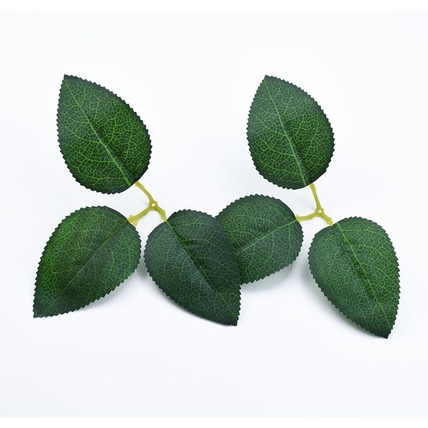 

10pcs artificial plants wedding decorative flowers home decoration accessories christmas green leaves diy gifts silk roses leaf f wmtpek