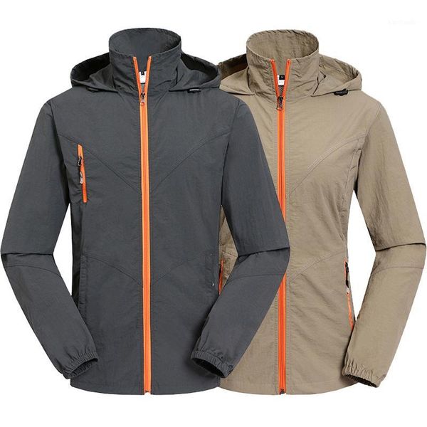

outdoor jackets&hoodies men jackets sets camping & hiking quick-drying coats male uv windbreaker sunscreen coat women softsell jacket1, Blue;black