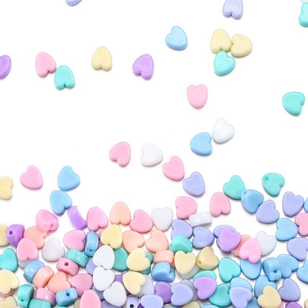 

100pcs acrylic charm beads heart flower star shape beads diy making bracelets necklace loose beads jewelry sqciii