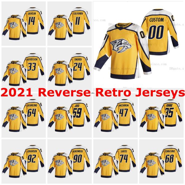 

2021 nashville predators reverse retro jerseys calle jarnkrok ryan johansen miikka salomaki colton sissons craig smith custom stitched since, Black;red