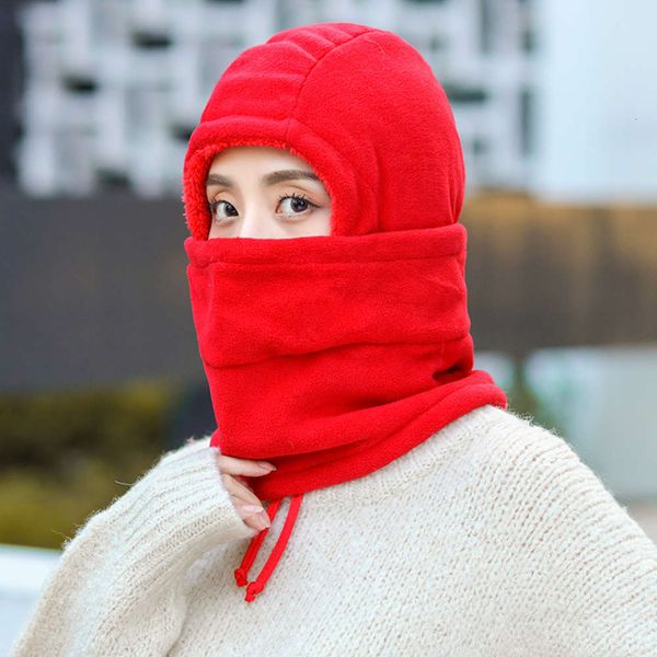 

outdoor children add fleece warm hat in winter, Black;white