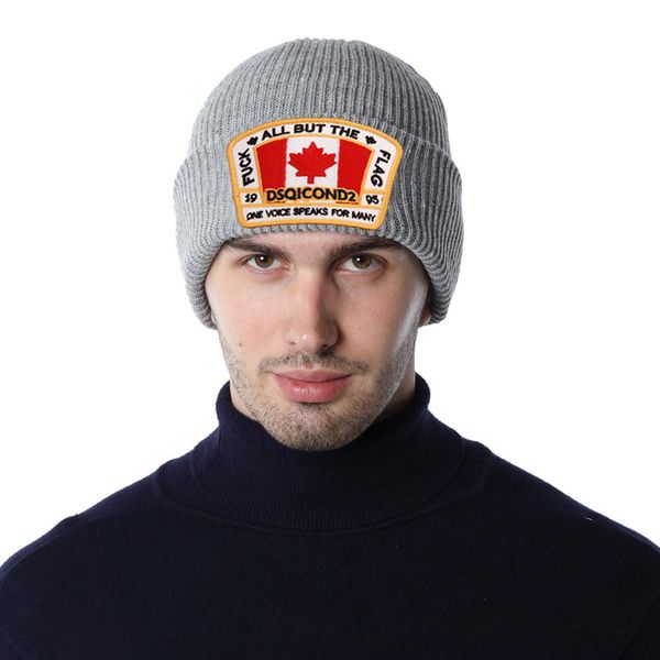

dsqicond2 skullies embroidery skiing knitted hats maple leaf women men winter cap warm baggy beanies knit skullies bonnet caps h wmtxfv, Black;white