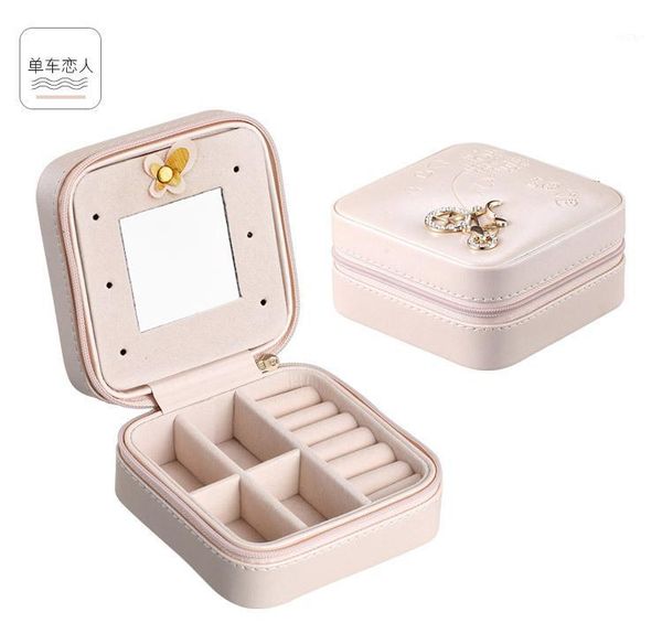 

bathroom storage & organization mini womens organizer display jewelry packaging box pu leather necklace ring case1
