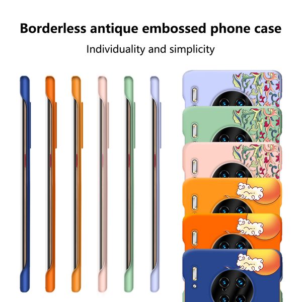 

fashion borderless phone case for redmi k30 note9 pro 10x 5g k30s chinese style embossed phone case for xiaomi mi 10 pro tpu back cover