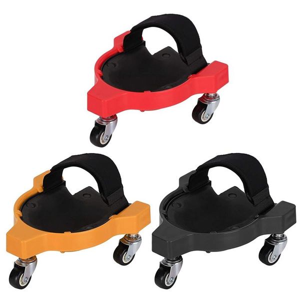 

elos-rolling knee protection pad with wheel built in foam padded laying platform universal wheel kneeling pad, Black;gray