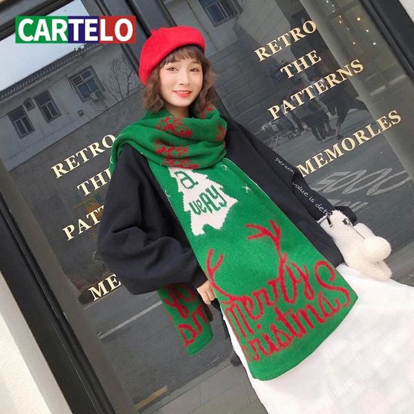 

scarves christmas scarf female winter knitted warm all-match japanese shawl couple student gift custom, Blue;gray