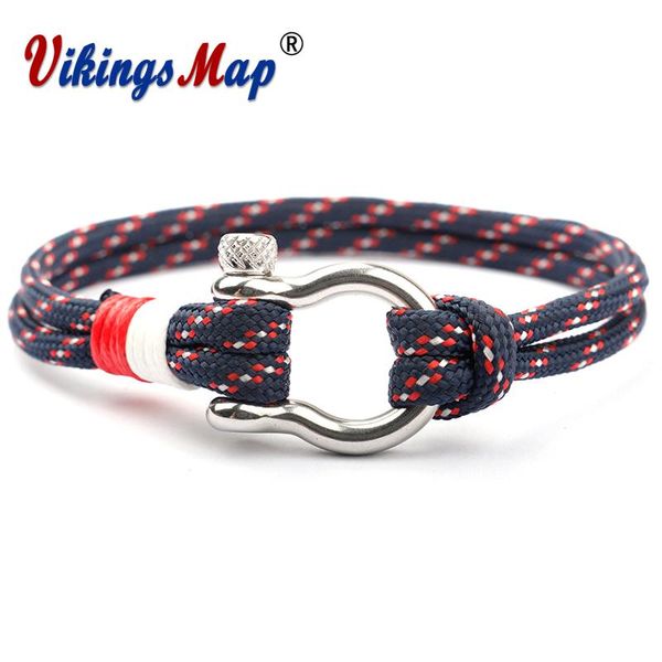 

charm bracelets fashion paracord bracelet navy style braided rope stainless steel buckles survival for men women pulseras, Golden;silver