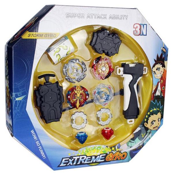 

4pcs set beyblade burst toys with launcher and arena metal fusion 4d spinning toys gifts for kids 3n180a wmtxns